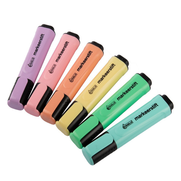 Pack ahorro: subrayadores 123tinta de colores pastel (6 colores)