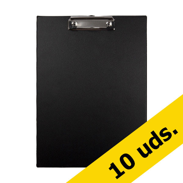 Pack ahorro 10x portapapeles 123tinta negro A4 vertical  390648 - 1