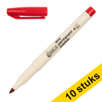 Pack ahorro 10x rotulador permanente Eco 123tinta rojo (1 mm) 390605
