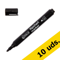 Pack ahorro 10x rotuladores de rotafolio 123tinta negro (redondo 1-3 mm)  390558