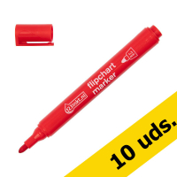 Pack ahorro 10x rotuladores de rotafolio 123tinta rojos (redondos 1-3 mm)  390560