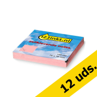 Pack ahorro 12x notas autoadhesivas 123tinta rosas 76 x 76 mm  300253