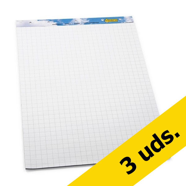 Pack ahorro 3x bloc de rotafolio 123tinta blanco 65 x 98 cm (2 x 50 hojas)  301351 - 1