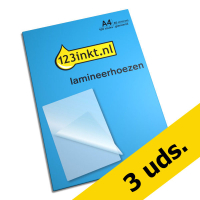 Pack ahorro 3x funda plastificadora de documentos 123tinta A4 brillante 2x80 micras (100 unidades)