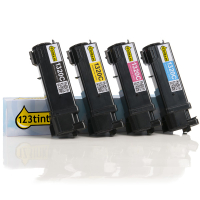 Pack ahorro Dell 1320c: 593-10258, 59, 60, 61 toner negro + 3 colores (marca 123tinta)  130164