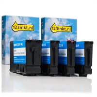 Pack ahorro Dell serie 33: 592-11812, 13, 14, 15 negro + 3 colores (marca 123tinta)