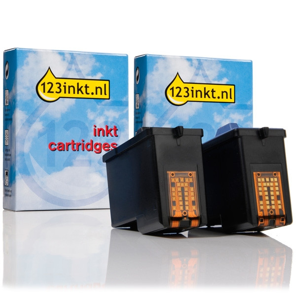 Pack ahorro Dell serie 7: 2 x Dell 592-10226 cartucho de tinta negro (marca 123tinta) 019402 - 1