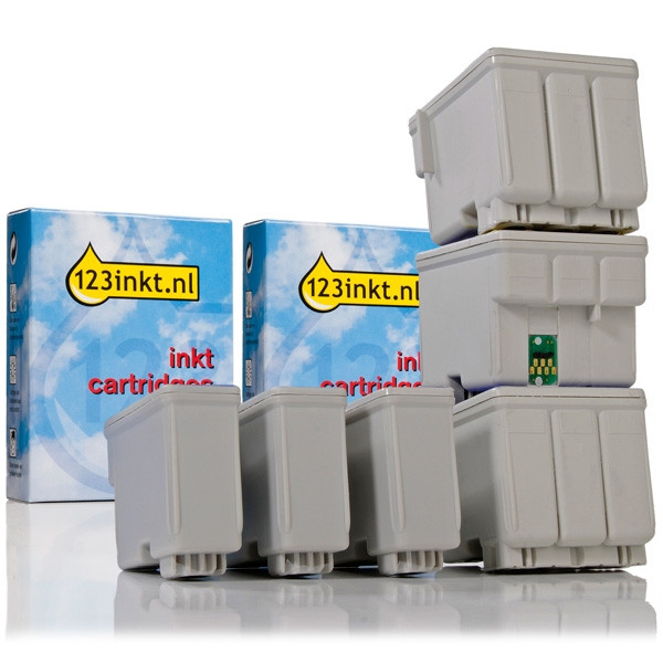 Pack ahorro Epson: 3 x T036 negro + 3 x T037 color (marca 123tinta) C13T03614010C C13T03704010C 110430 - 1
