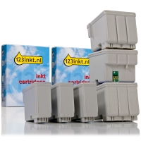 Pack ahorro Epson: 3 x T036 negro + 3 x T037 color (marca 123tinta)