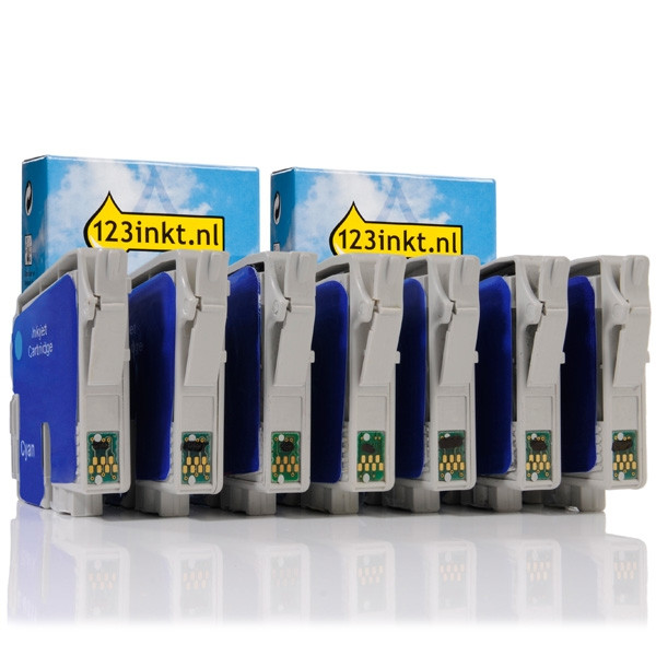 Pack ahorro Epson serie T034 con negro mate (2 tipos de negro + 5 colores) (marca 123tinta) C13T03424010C C13T03434010C C13T03444010C C13T03454010C C13T03464010C 110531 - 1