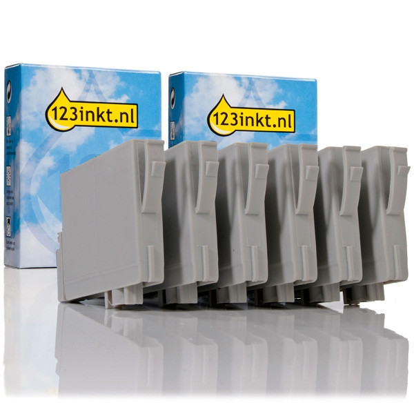 Pack ahorro Epson serie T048 (negro + 5 colores) (marca 123tinta) C13T04814010C C13T04824010C C13T04834010C C13T04844010C C13T04854010C 110570 - 1