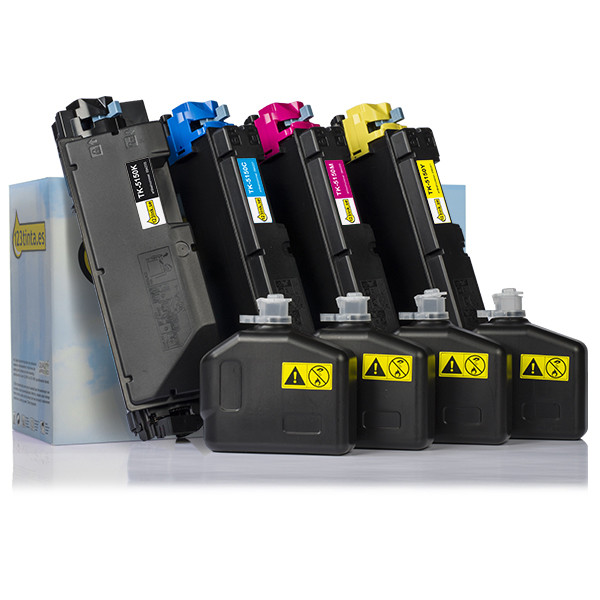Pack ahorro Kyocera: TK-5150K / C / M / Y negro + 3 colores (marca 123tinta)  130258 - 1