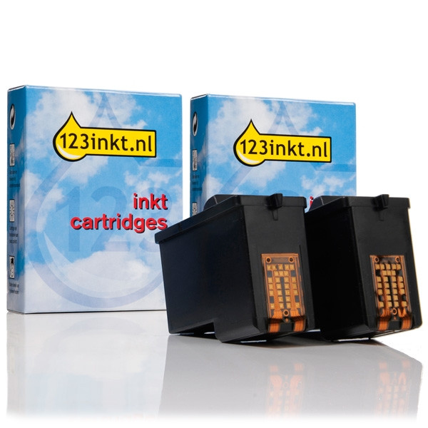 Pack ahorro Lexmark: 2x nº 82 (18L0032) cartucho de tinta negro (marca 123tinta)  040196 - 1