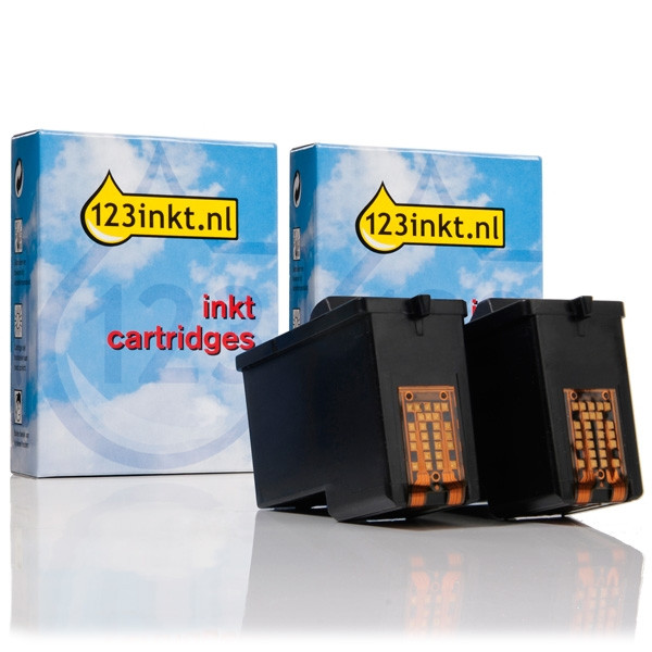 Pack ahorro Lexmark: 2x nº 82 (18L0032) cartucho de tinta negro (marca 123tinta) 18L0032EC 040196 - 1