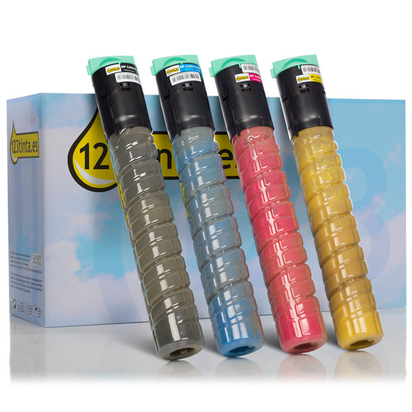 Pack ahorro Ricoh MP C2551HE: toner negro + 3 colores (marca 123tinta)  125333 - 1