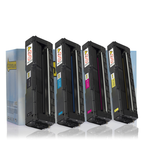 Pack ahorro Ricoh type SP C252E: toner negro + 3 colores (marca 123tinta) 125335 - 1