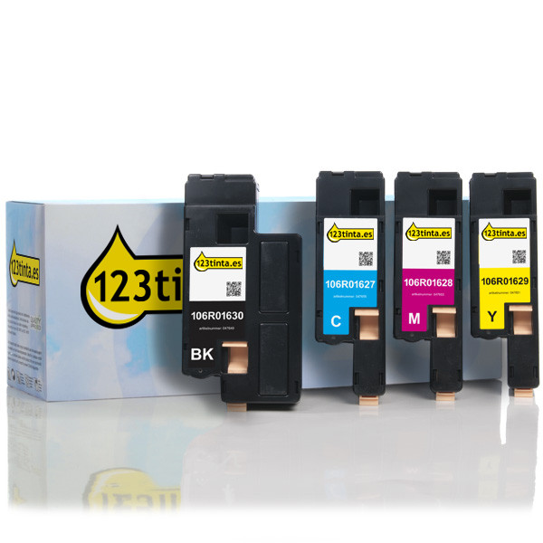 Pack ahorro Xerox: 106R01630, 29, 28, 27 negro + 3 colores (marca 123tinta)  130185 - 1