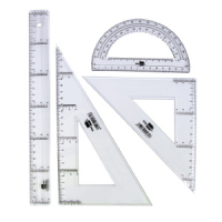 Pack de Reglas: Escuadra, Cartabón, Regla y Transportador de ángulos CEREG-002 425071