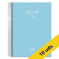 Pack x10: Agenda 2027 A5 espiral día vista azul 427653