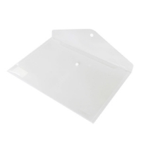 Pack x10: Carpeta de plástico transparente A4 cierre con botón  425782