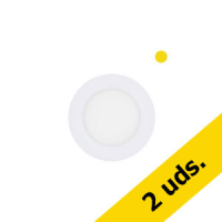 Pack x2: Placa LED Circular Luz Cálida SuperSlim 110mm (6W)  426146