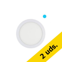 Pack x2: Placa LED Circular Luz Fría SuperSlim 220mm (20W)