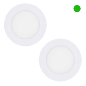 Pack x2: Placa LED Circular Luz Neutra SuperSlim 110 mm (6W)  425867 - 1