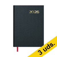 Pack x3: Agenda 2026 A5 día vista negra 426802