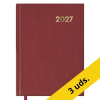 Pack x3: Agenda 2027 A5 día vista burdeos 427642 - 1