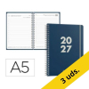 Pack x3: Agenda 2027 A5 espiral día vista azul 427656 - 1