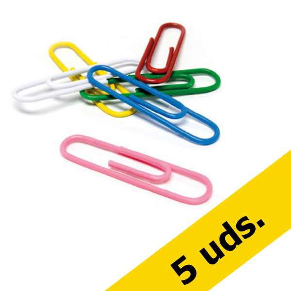 Pack x5: Clips de colores Nº2 de 32mm (100 unidades)  425784 - 1