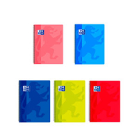 Pack x5: Oxford Cuaderno Espiral Folio Escolar Clásico (80H) (Cuadricula 4mm) Tapa Polipropileno - Colores surtidos  425730