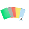 Pack x5: Subcarpeta (180g/m2) - Colores surtidos