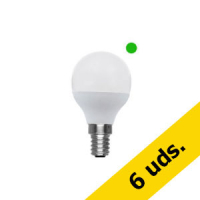 Pack x6: Bombilla LED E14 G45 Luz Neutra Redonda Mate (5W)  426122