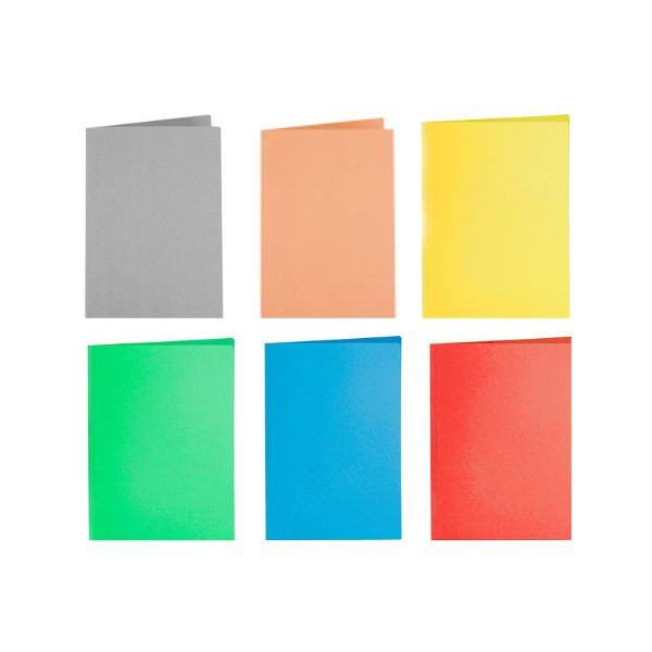 Pack x6: Subcarpeta (180g/m2) - Colores surtidos