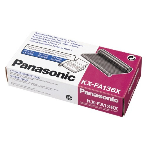 Panasonic KX-FA136X cinta para fax 2x (original) KX-FA136X 075095 - 1