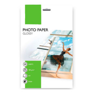 Papel fotográfico A4 | Brillo | 180 g (20 hojas)