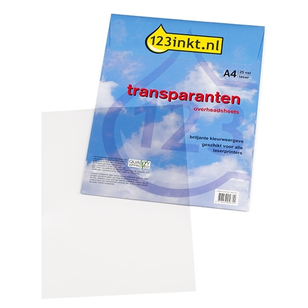 Papel transparencias de tinta para impresoras láser (25 hojas) (marca 123tinta)  064182 - 1