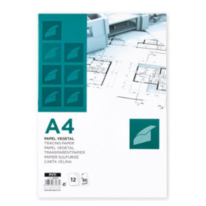Papel vegetal A4 | 90 g (12 hojas)