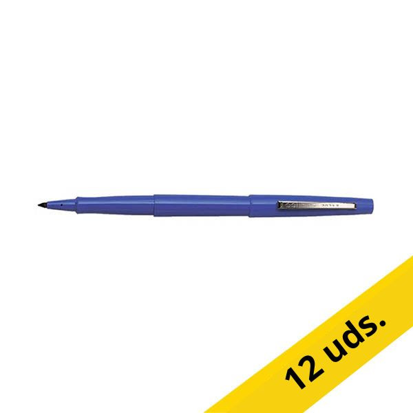 Pack 12x Papermate Flair Rotulador de punta fina azul 237139 - 1