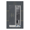 Parker IM Set con bolígrafo y pluma estilográfica negra/cromada (tinta azul) 214049 - 1
