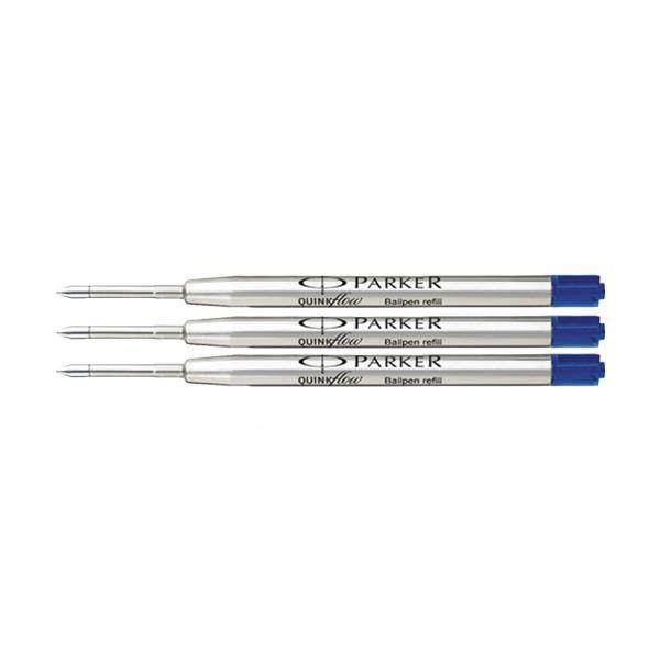Parker Quinkflow Recambio para bolígrafo de punta mediana azul 3 unidades 424488 - 1