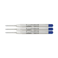 Parker Quinkflow Recambio para bolígrafo de punta mediana azul 3 unidades 424488