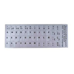 Pegatina para teclado en español - Plateada 427678 - 1