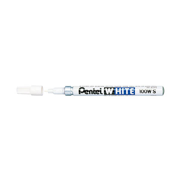 Pentel 100W-Small rotulador de pintura blanco de punta redonda (1 mm) 494634 - 1