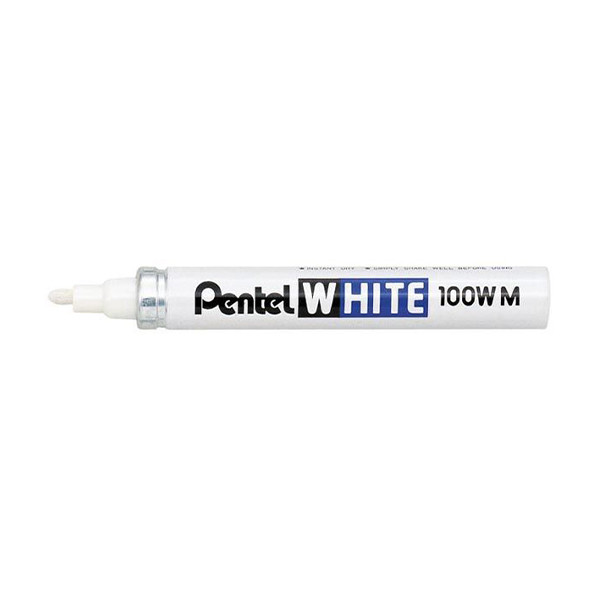 Pentel X100W rotulador de pintura blanco de punta redonda (3,9 mm) 210088 - 1