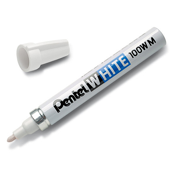 Pentel X100W rotulador de pintura blanco de punta redonda (3,9 mm) 210088 - 2