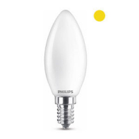 Philips Bombilla LED E14 C35 Philips Luz Cálida Vela Mate (4,3W) 929001345355 LPH02415