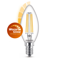 Philips Bombilla LED E14 Philips filamento vela regulable luz cálida (3,4W) 929003012201 LPH02559