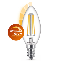 Philips Bombilla LED E14 WarmGlow vela filamento regulable de 2,5W (25W) LPH02557